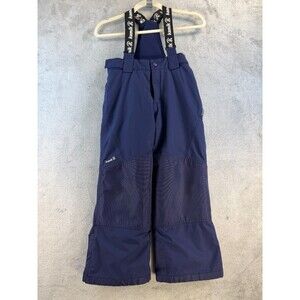 Kamik Snow Bib Pants Boys Size 7 Navy Insulated Waterproof Removable Suspenders